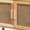 Baxton Studio Faulkner Mid-Century Natural Brown Finished Wood and Rattan 2-Door Bookcase 199-12318-ZORO - alternate 9